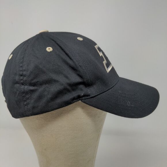 Purdue Boilermakers Men's Strapback Hat Black OSFA Embroidered Big Logo - Picture 6 of 12